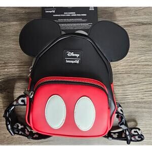 Loungefly Pets Mickey Mouse  Mini Backpack Dog Harness Small (9-16" neck) NWT